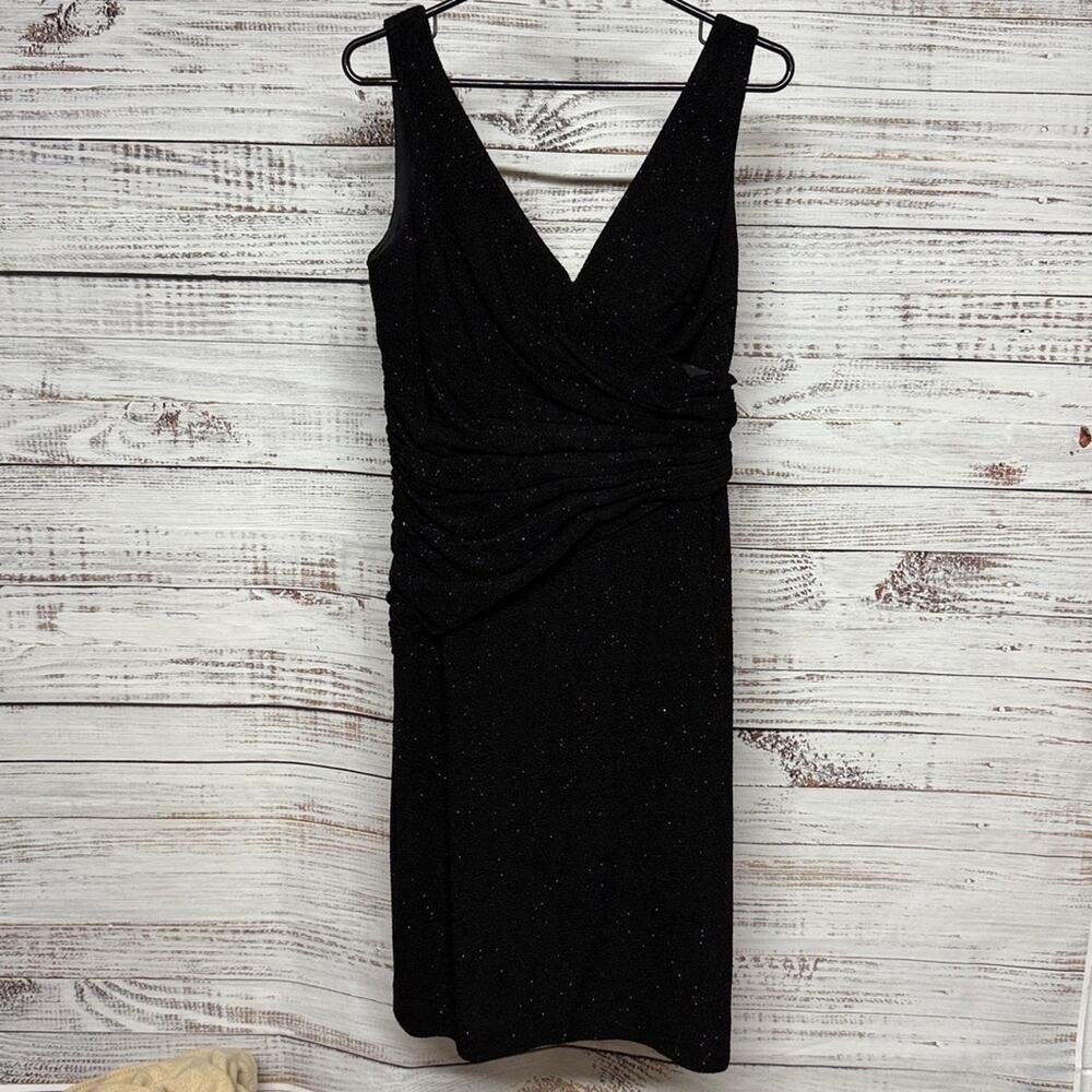 Social Occasions by Mon Cheri Sparkle Black Sleeveless Dress 12 Formal - Picture 2 of 7
